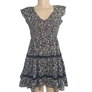 Angie Floral Smocked Mini Dress | Medium